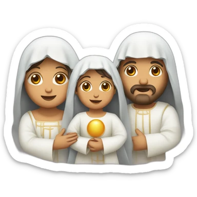 Nacimiento de Jesús, María y Jose sticker