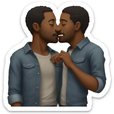 Two men kissing  sticker