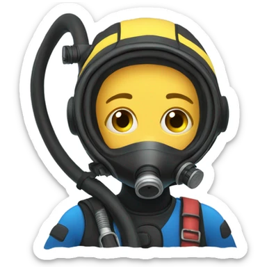 scuba dier with shar sticker