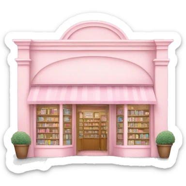 Pastel pink bookstore sticker