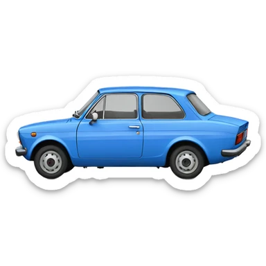 blue fiat 125p sticker
