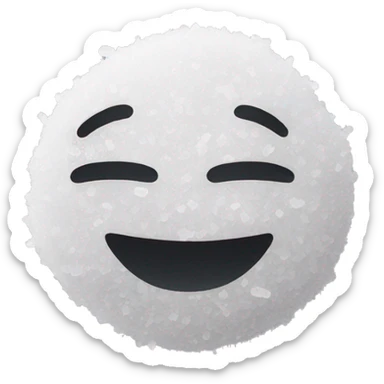 smiling emoji with a pile of salt sticker