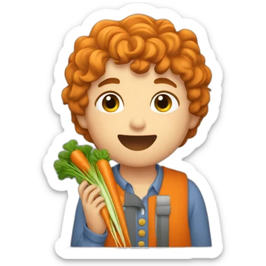 Pippin eating carrots sticker
