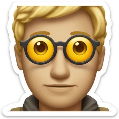 Emoji avec lunette de soleil et pouce levé  sticker