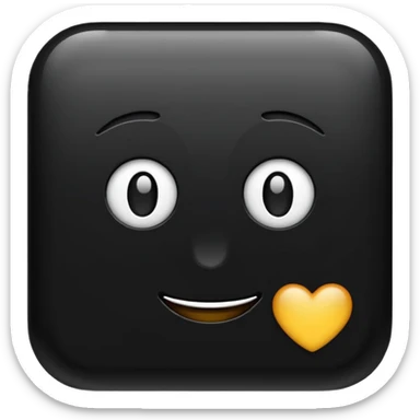 x black emoji iphone sticker