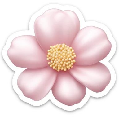 Pearl light pink flower sticker
