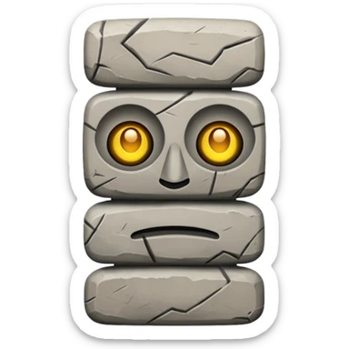 stone totem sticker