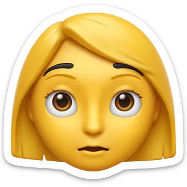 cara de emoji de whatsapp preocupado sticker