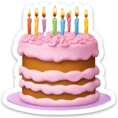 Birthday cake sticker