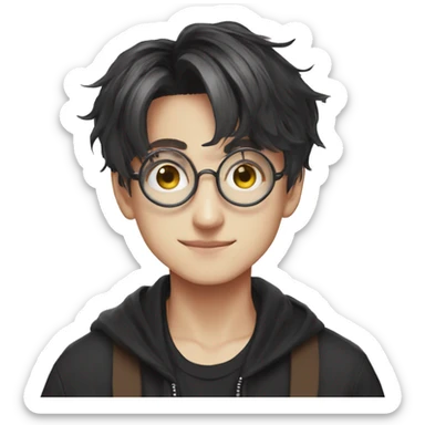 Jungkook con lentes  sticker