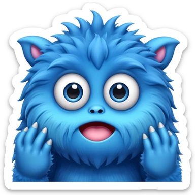 Huggy Wuggy blue monster sticker