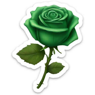 Fallen green rose sticker