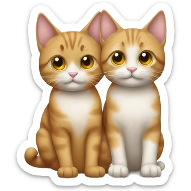 2 cat bestfriends sticker