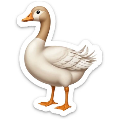 goose with a human female feet sticker