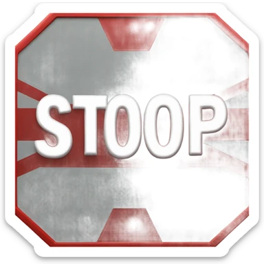 Stop sticker