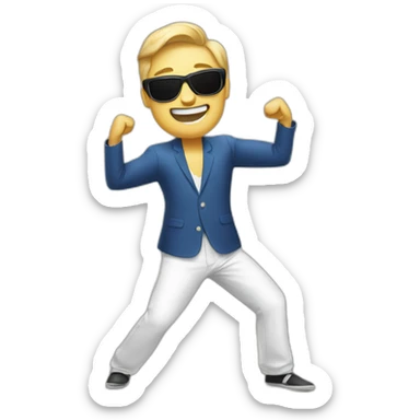Dancing gangnam style sticker