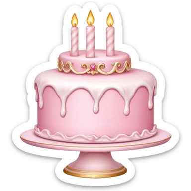 Light pink rococo cake  sticker