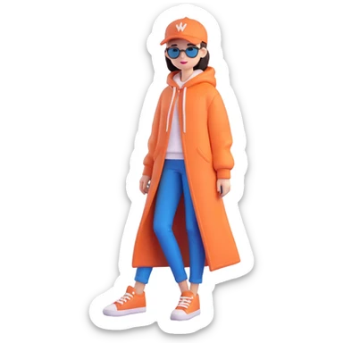 fashionable clothes sticker