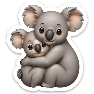 Koala hugging a koala sticker