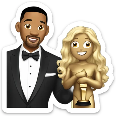 Will smith at the Oscar  sticker