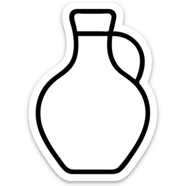 traditional Turkish water bottle icon with clean lines sticker