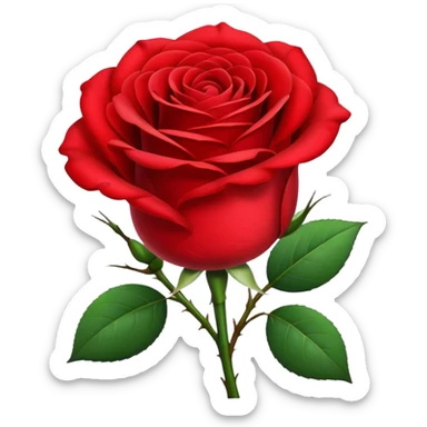 Make a red rose without the stem. sticker