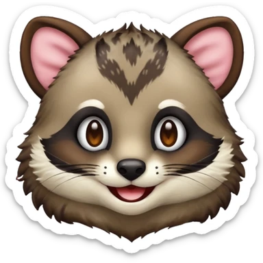 civet emoji with delicious face sticker