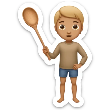 smacking a butt with a wooden spoon sticker