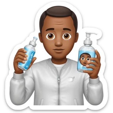 Diddy holding baby oil sticker