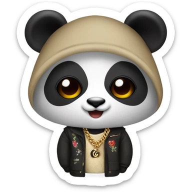 Panda with Gucci  sticker