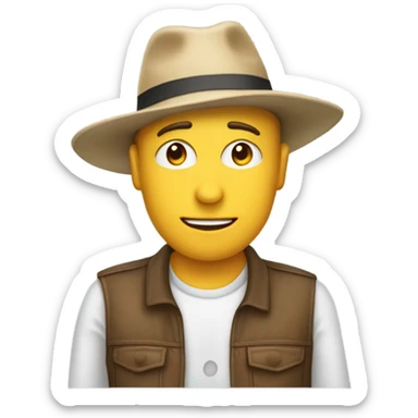 spin met hoed sticker