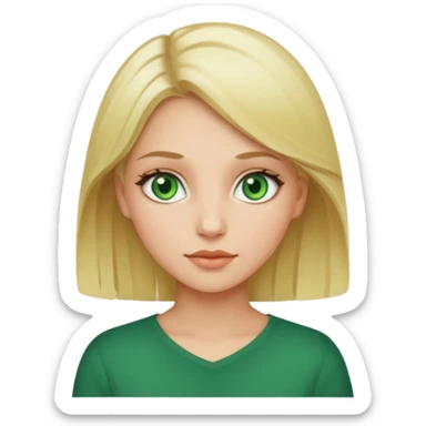Sexy Queen Green eyes blonde Hair sticker