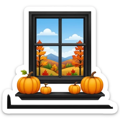 fall window sill sticker