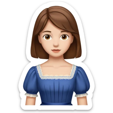 1900's european female sticker