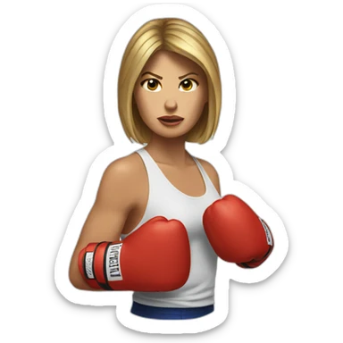 Trump boxing with melania sticker