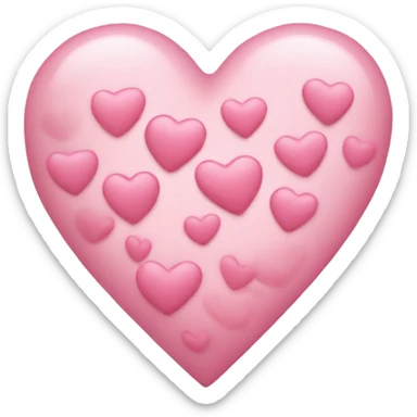 Light pink hearts sticker