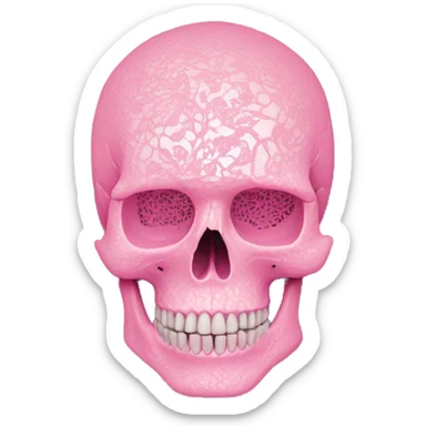 Skull pink lace  sticker