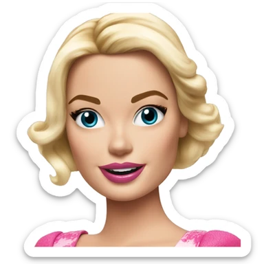 Margot Robbie as Barbie sticker