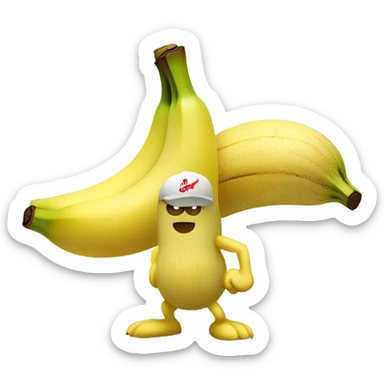 Bananas baseball hybrid sticker