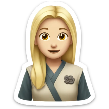 Blonde girl with shi-tsu sticker