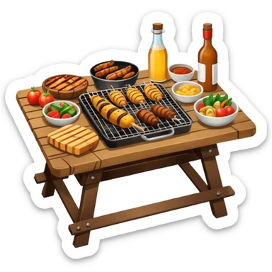 BBQ table sticker