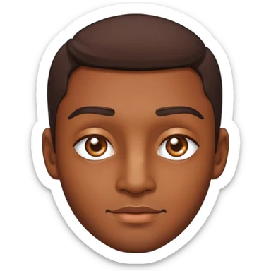 Brown skin man with hazel eyes and a beauty mark sticker