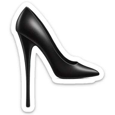 Very tall black stiletto heel sticker