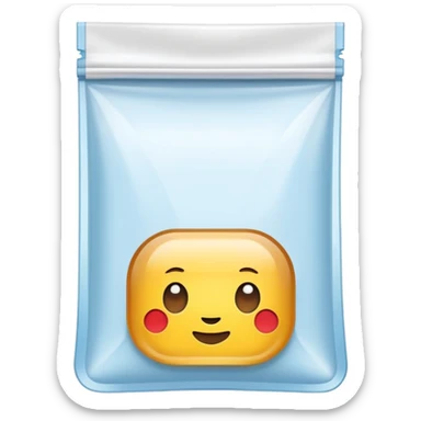 minimalist empty ziplock bag sticker