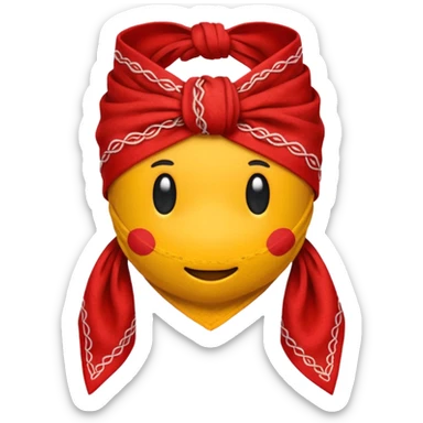 bandana, bandana,tied sticker