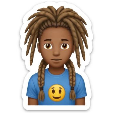 an african teen with dreadblocks sticker