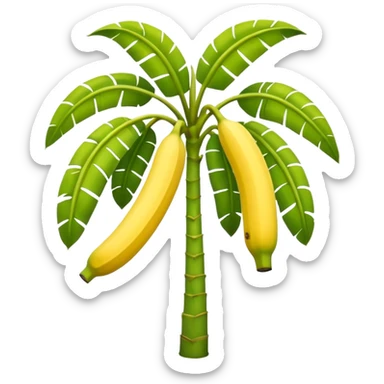 Banana tree, negative banana. sticker