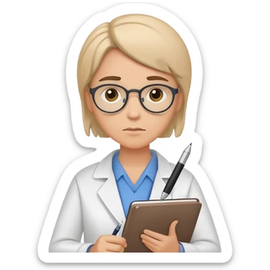 psychiatrist or therapist, mental health professional with notebook sticker