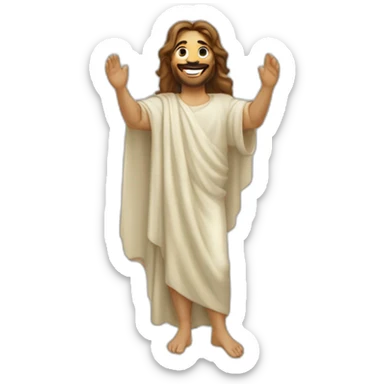 Jésus clin d’œil sourire sticker