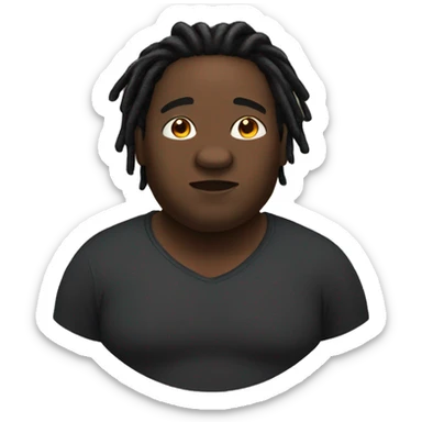 Fat black guy with dreads  sticker
